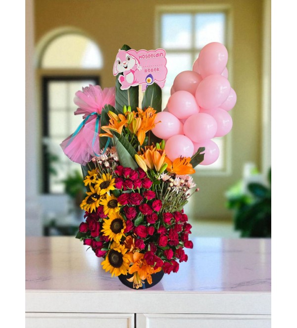 Bebekli Canlı Çiçek