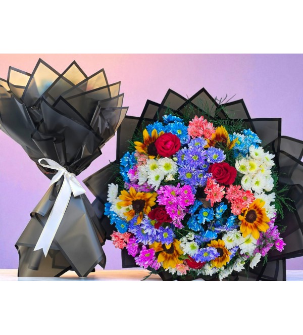 Karışık Buket - Renkli Papatyalar